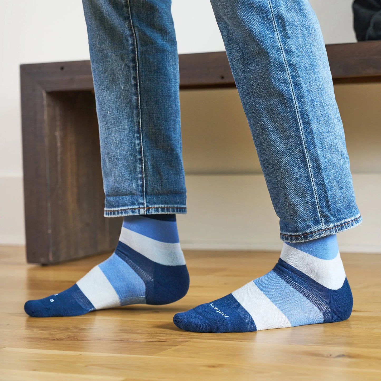 Everyday Men's Max Cushion Crew Primary Stripe Denim - Final Run