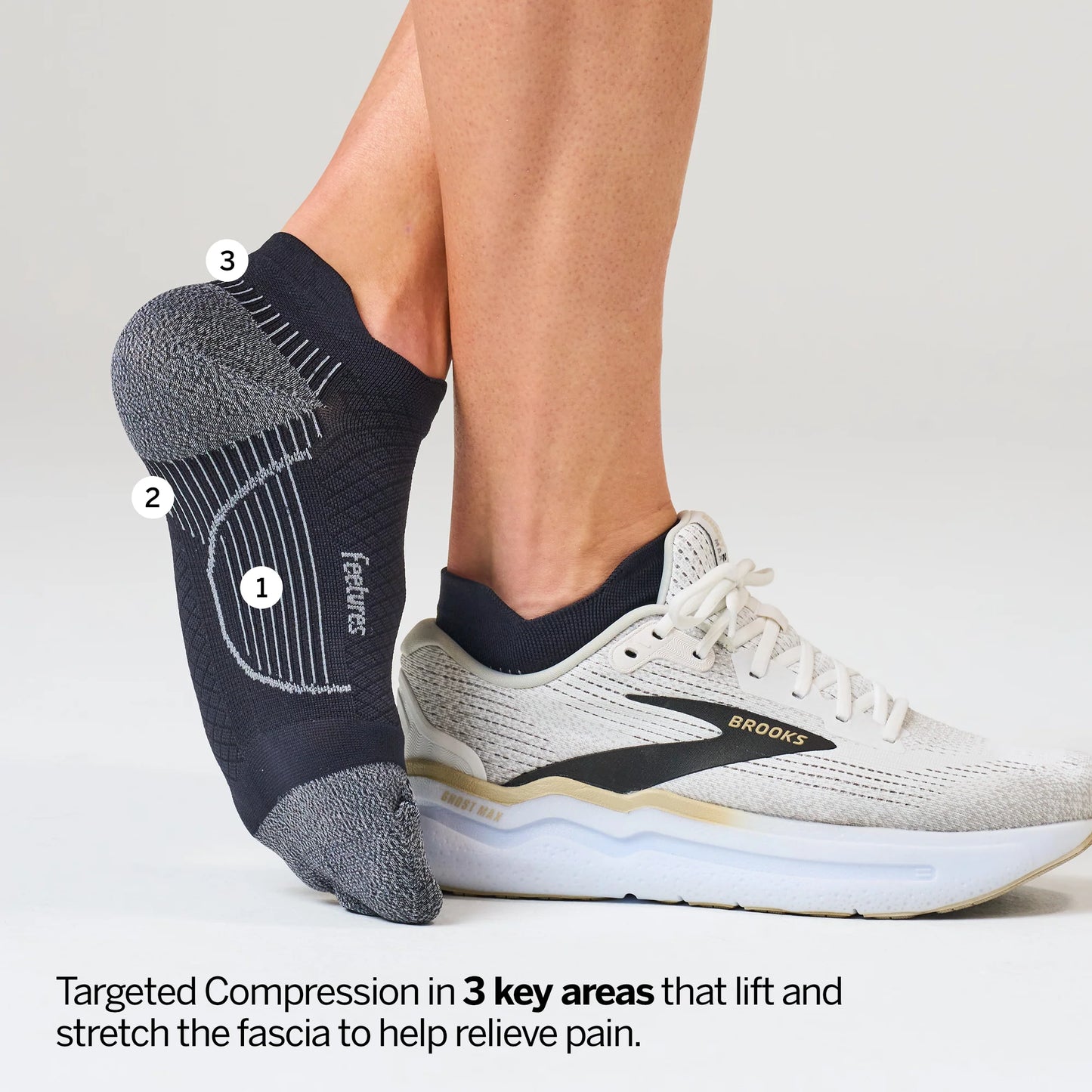 Plantar Fasciitis Relief Sock Light Cushion Tab 6 Pack